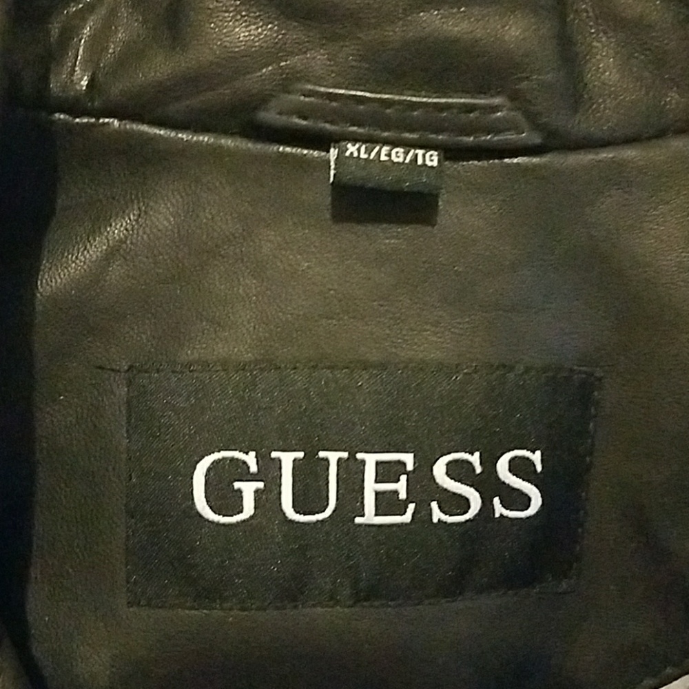 HP NWT Guess Moto Leather Jacket - Picture 4 of 7